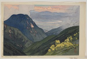 Von Daitenjodake, aus der Serie, Zwölf Szenen in den Japanischen Alpen, Taisho-Ära