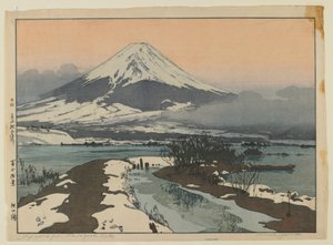 Fujiyama vom Kawaguchi-See, aus der Serie Zehn Ansichten des Fuji, Taisho-Ära