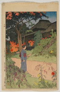 Hundert-Blumen-Garten (Hyakkaen), aus der Serie, Zwölf Szenen von Tokio, Taisho-Ära