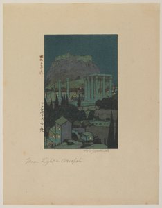 Mondlicht in der Akropolis, Showa-Ära von Hiroshi Yoshida