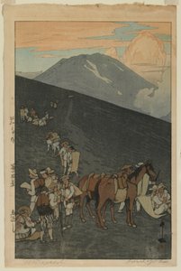 Umagaeshi, aus der Serie, Zehn Ansichten des Berges Fuji, Showa-Ära von Hiroshi Yoshida