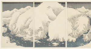 Berge und Flüsse entlang der Kiso-Route von Hiroshige (I) , Utagawa