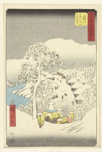 Fujikawa, ein Bergdorf auch Fujiyama genannt von Hiroshige (I) , Utagawa