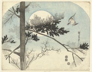 Kuckuck und Kiefer von Hiroshige (I) , Utagawa