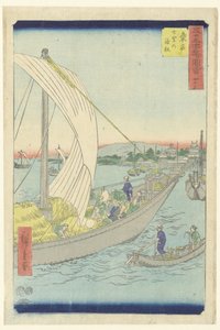 Kuwana, die Fähre von Shichiri von Hiroshige (I) , Utagawa