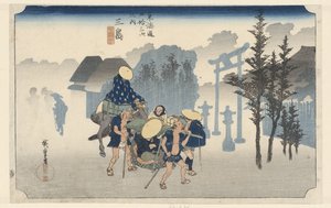 Mishima im Morgennebel von Hiroshige (I) , Utagawa