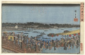 Feuerwerk bei der Ryogoku-Brücke Berühmte Orte in der östlichen Hauptstadt (Serientitel)