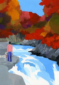 Herbstblätter und Flüsse von Hiroyuki Izutsu