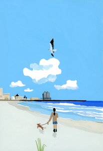 Oberschülerinnen und das Meer