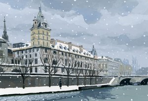 Die Seine im Winter von Hiroyuki Izutsu