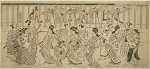 Parade der Kurtisanen von Hishikawa Moronobu