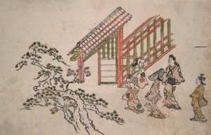 In der Nähe des Neuen Yoshiwara-Tores