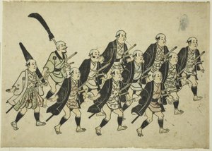Prozession eines Daimyo, ca. 1681-84 von Hishikawa Moronobu