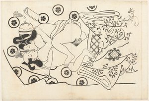 Erotische Darstellung von Hishikawa Moroshige (attributed to)