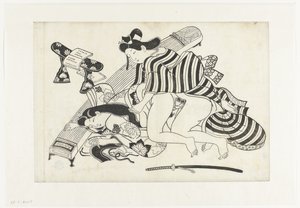 Erotische Darstellung von Hishikawa Moroshige (attributed to)