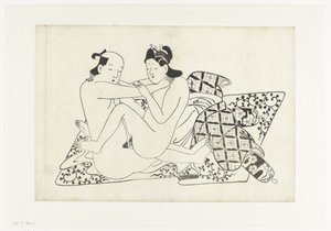 Erotische Darstellung von Hishikawa Moroshige (attributed to)