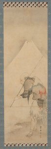 Der Fischer Hakuryo und der Berg Fuji, Edo-Zeit, 1770-1820 von Hishikawa Sori