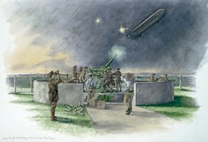 Lodge Hill Batterie, Chatham, Kent, Erster Weltkrieg von Historic England Staff graphic artist