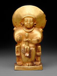 Sitzende Göttin mit einem Kind, ca. 1300 v. Chr.