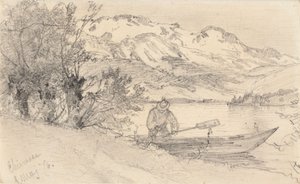 Alpenlandschaft vom Chiemsee von Hjalmar Munsterhjelm