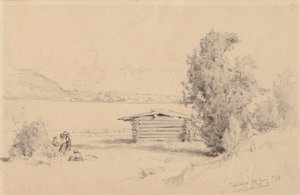 Blick vom Seeufer bei Suolijärvi von Hjalmar Munsterhjelm