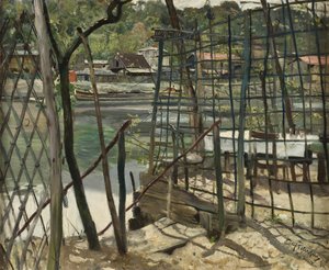 Landschaft aus Meudon, Frankreich, 1884 von Hjalmer Eilif Emanuel Peterssen