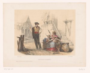 Familie in baskischen Kostümen von Hélène Feillet