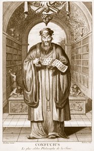 Kong-Fu-Tse, oder Konfuzius, der berühmteste Philosoph Chinas, graviert von Henry Fletcher (fl.1729)