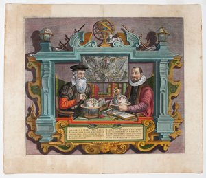 Doppelporträt von Gerardus Mercator 1512-1594 und Jodocus Hondius 1563-1612