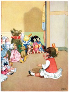 Dorothy erzählt den Kindern eine Geschichte, Illustration aus 