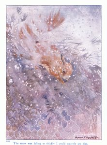 Der Schnee fiel so dicht, dass ich ihn kaum sehen konnte, Illustration aus 