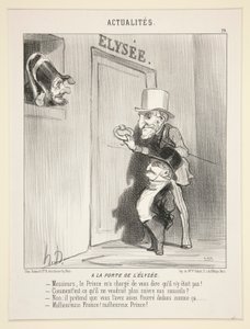 An der Tür der von Honoré Daumier