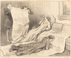 Abonnenten erhalten ihre Zeitung... von Honoré Daumier
