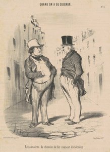 Eisenbahnaktionäre diskutieren Dividenden von Honoré Daumier