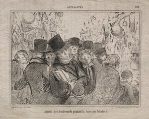 Aktualitäten (Nr. 260): Blick auf Boulevards während eines Marktes für Schmuckstücke von Honoré Daumier