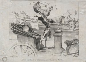 Actualities Nr. 81: Die Ankunft des außerordentlichen Kommissars Coco Romieu im Elsass, 1850 von Honoré Daumier