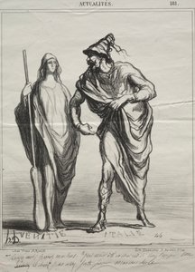 Tatsachen, Platte 181: Was hältst du von mir! Nimm meinen Arm von Honoré Daumier
