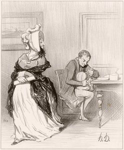 Leb wohl, mein Lieber, ich gehe zu meinen Verlegern... von Honoré Daumier