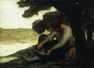 Nach dem Schwimmen von Honoré Daumier