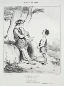 Alte Geschichte, Platte 48: Die Hirten von Virgil, 31. Dezember 1842 von Honoré Daumier