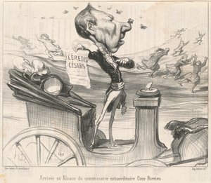 Ankunft des Kommissars im Elsass ... von Honoré Daumier