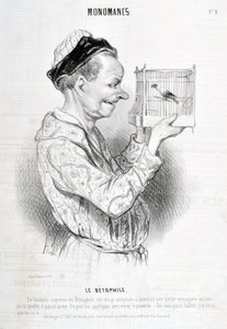 Werk von Honore Daumier (1840): Serie MONOMANES Le Betophile „Das höchste Glück des Betophilen ist es, zu Hause eine kleine Menagerie zu komponieren, in der er sein Leben verbringt. Das Sprichwort „Sag mir, wer dich heimsucht, und ich sage dir, wer du bist