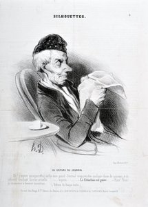 Werk von Honore Daumier (1840): Serie SOUXETTES „Die Zeitungslektüre“ von Honoré Daumier