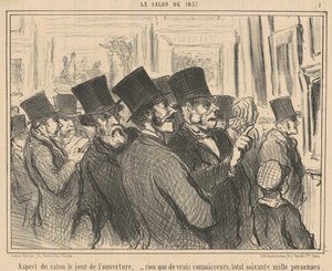 Aspekt des Salons am Eröffnungstag von Honoré Daumier