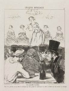 Auf den Champs-Elysées, Es war nie ganz klar, ob die Musik das Bier hinuntergehen lässt oder das Bier, das dich die Musik schlucken lässt, Platte 3 aus Croquis Musicaux, 1852