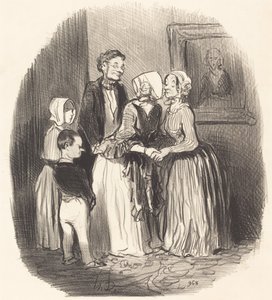 Zum neuen Jahr, Besuch... bei Tante Rabourdin von Honoré Daumier