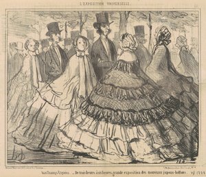 Auf den Champs-Elysées... von drei bis sechs Uhr von Honoré Daumier