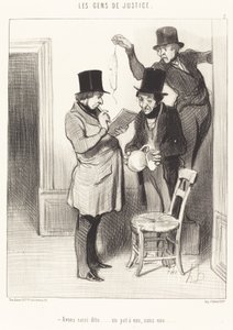 Wir haben beschlagnahmt... einen Wasserkrug, ohne Wasser von Honoré Daumier