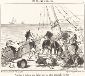 Nachdem er die unglückliche Idee hatte, ... aufs Meer zu gehen von Honoré Daumier