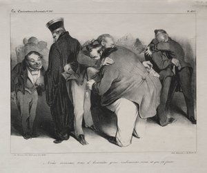 Karikatur, Platte 439: Wir sind alle ehrliche Männer, also lasst uns umarmen und es beenden, 1834